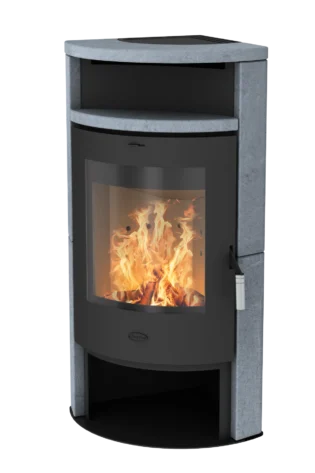 Fireplace Kaminofen Samba Speckstein-Verkleidung Gussgrau 6 kW