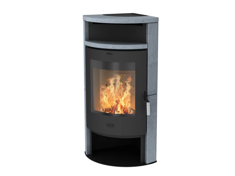 Fireplace Kaminofen Samba Speckstein-Verkleidung Gussgrau 6 kW