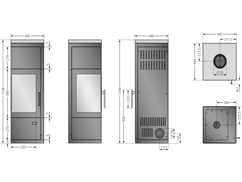 Justus Kaminofen Diego Wärme+ Schwarz 6 kW EEK: A – Bild 5